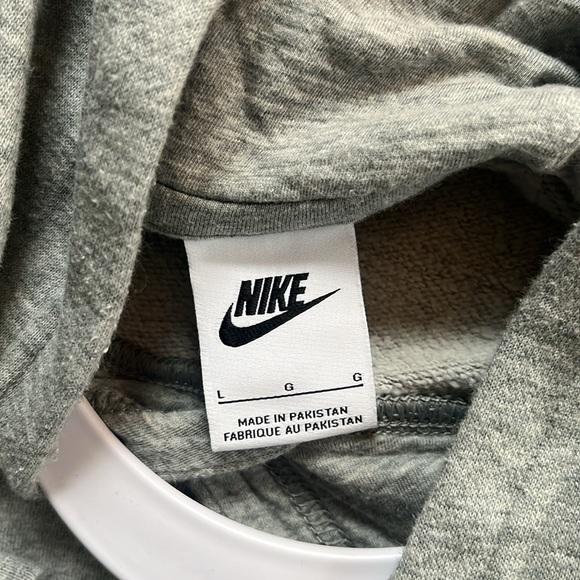 Kids Nike Heather Gray Hoodie with Orange Highlights size large - Picture 6 of 11